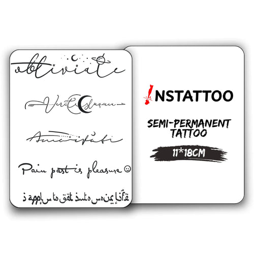 (5 Tattoo) U N I Q U E - Paket - Halb-permanentes Tattoo