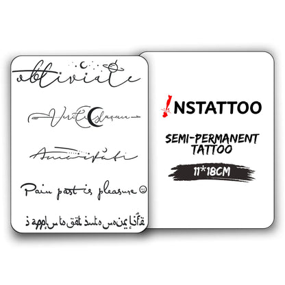 (5 Tattoo) U N I Q U E - Paket - Halb-permanentes Tattoo