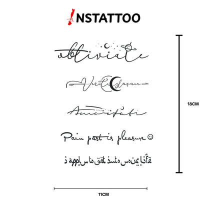 (5 Tattoo) U N I Q U E - Paket - Halb-permanentes Tattoo