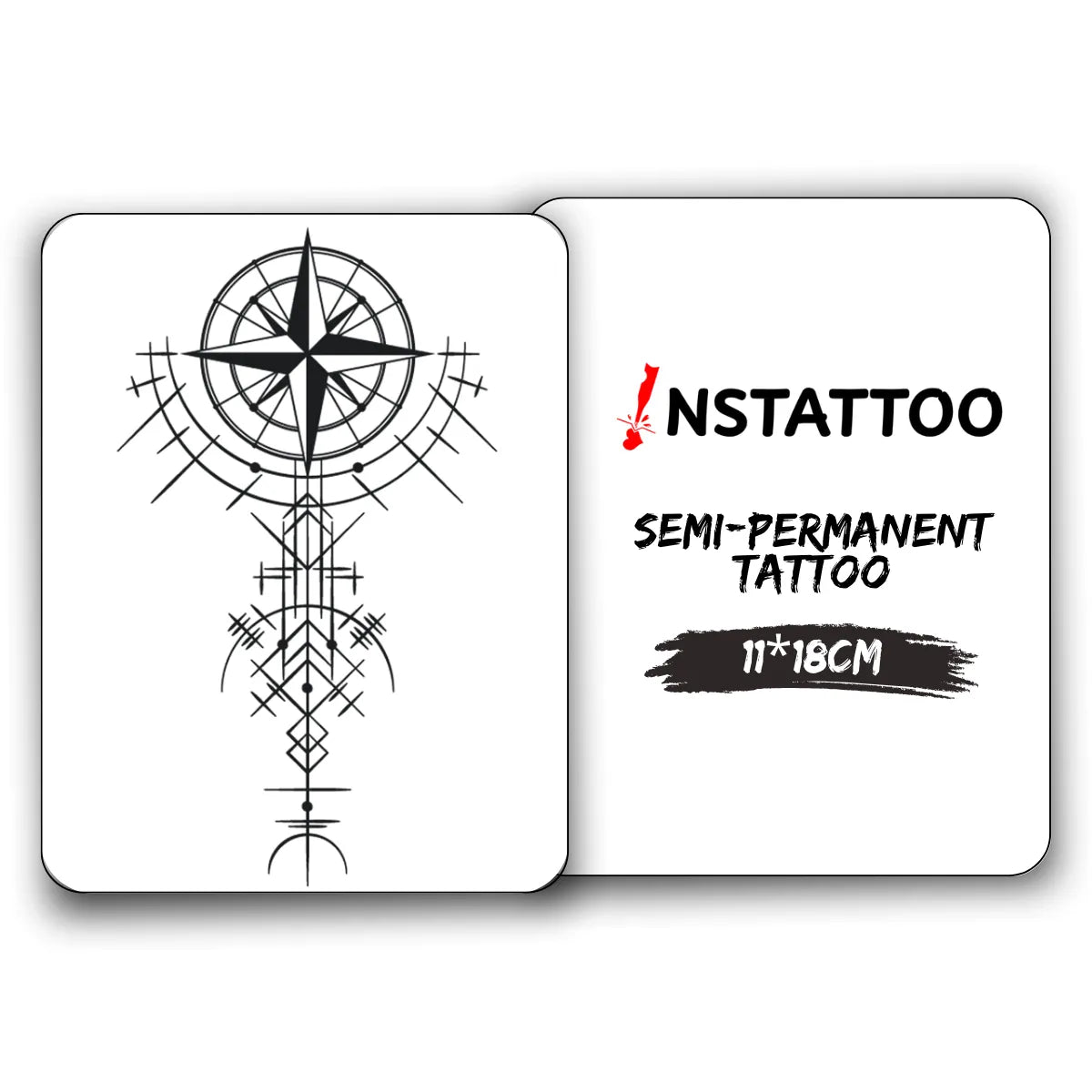 Viking Star- Halb-permanentes Tattoo