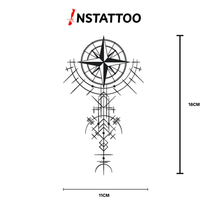 Viking Star- Halb-permanentes Tattoo