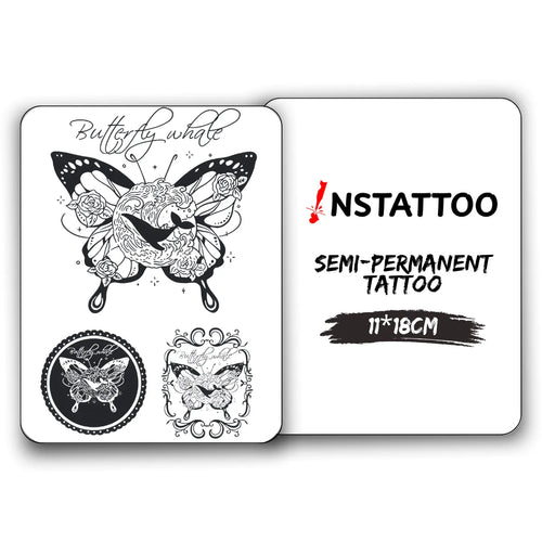 (3 Tattoo) Wings of the Sea - Halb-permanentes Tattoo