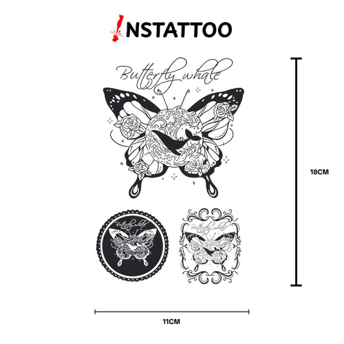 (3 Tattoo) Wings of the Sea - Halb-permanentes Tattoo