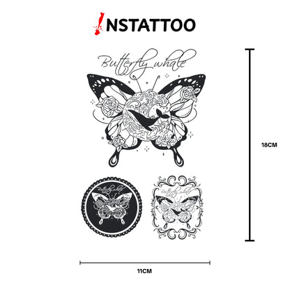 (3 Tattoo) Wings of the Sea - Halb-permanentes Tattoo